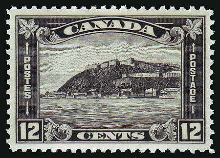 Canada stamp 12ct grey showing the Quebec Citadel.