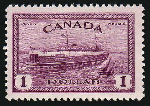 CA02731 Canada # 273 VF MNH**  1$ Train Ferry, P.E.I. 1946