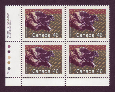 CA1172Ag Canada Scott # 1172Ag.  46ct Flying Squirrel Plate Block - 1990