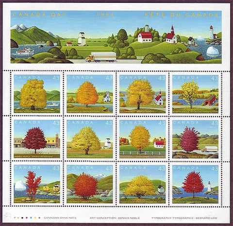 CA1524 Canada Souvenir Sheet #1524. , Maple Trees - Canada Day 1994.