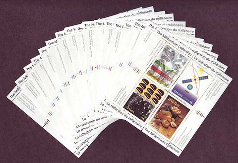 CA1818-34 Canada # 1818-34 Millenium Set of 17 Souvenir Sheets - 1999