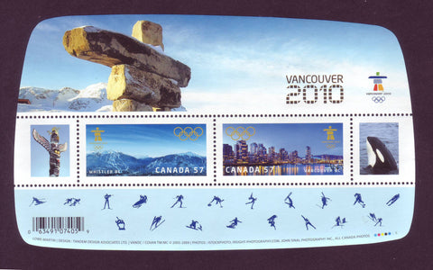 CA2166c Canada # 2366c Vancouver 2010 Winter Olympics with Overprint.