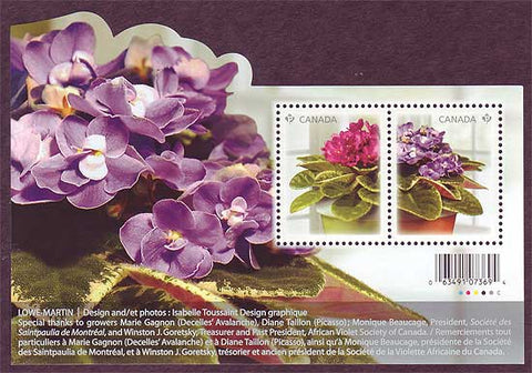 CA2376 Canada Scott # 2376 African Violets - 2010 from Northwind Stamps.