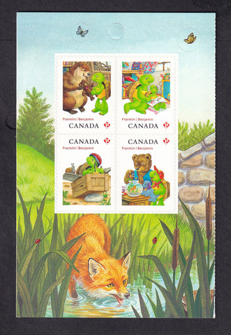 CA2544a Canada Scott # 2544a, Franklin the Turtle, Booklet Pane of 4 - 2012