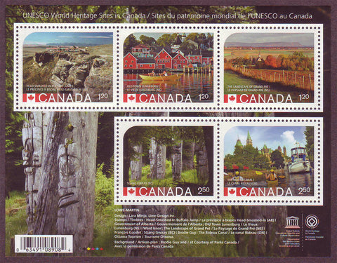 CA2739 Canada Scott # 2739 UNESCO World Heritage Sites - 2014