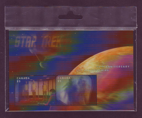 CA2922 Canada Scott # 2922, Star Trek $10 ''Lenticular'' Sheet - 2016