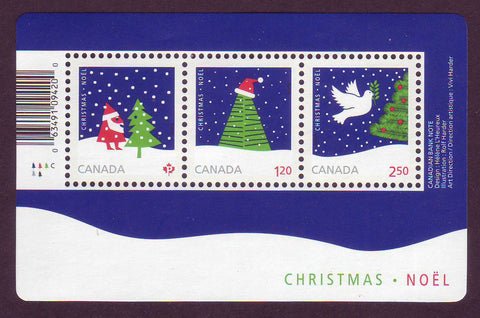 CA2954 Canada Scott # 2954 Souvenir Sheet, Wintery Christmas Tree - 2016