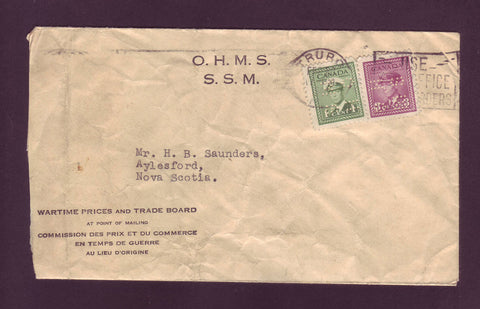 CA5017 Canada # O249, O252 War Issue on Official Cover - 1944