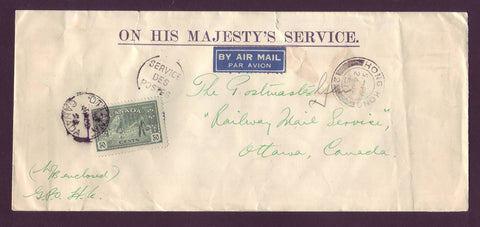 CA5023 Canada O.H.M.S. Official Letter Posted in Hong Kong 1951