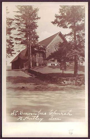 St. Barnabas Church. North Hatley Que. Real Photo card c.a. 1910