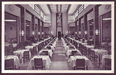 Eaton's Department Store, Montreal - Dining Room of the 9th Floor Restaurant. ca.1940