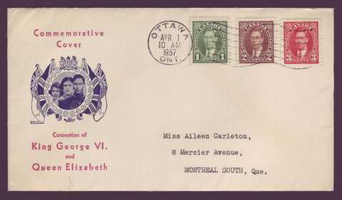 BAFDC # 231-33, George VI Mufti Issue 1937