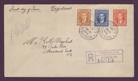 BAFDC # 234-36, George VI Mufti Issue 1937