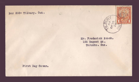 BAFDC # 149, 1¢ George V ''Scroll'' Pre- First Day Cover  - 1928