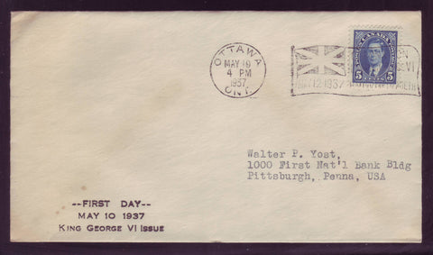BAFDC # 235 George VI 5¢  Mufti Issue - 1937
