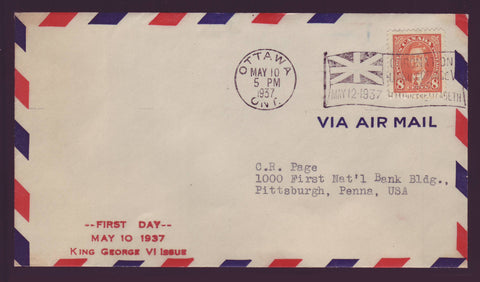 BAFDC # 236 George VI 8¢  Mufti Issue - 1937