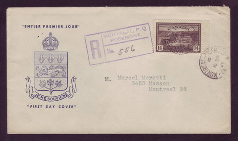 BAFDC # 270 Hydroelectric Station, Quebec. First Day Cover -1946