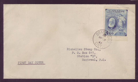 BAFDC # 274 Alexander Graham Bell, First Day Cover -1947