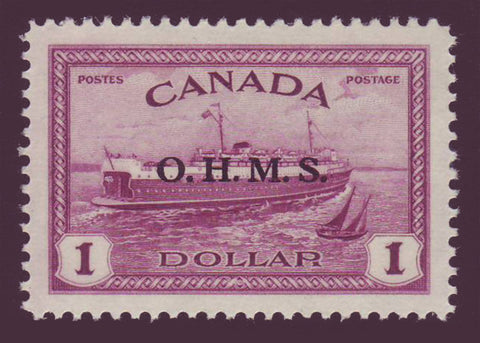 CAO102 Canada # O10 Overprinted O.H.M.S. Official XF MH 1949-50