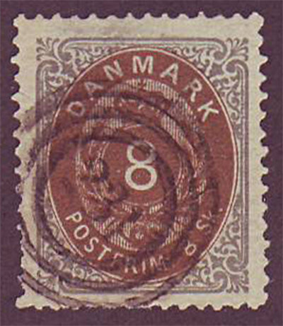DE0019.15 Denmark Scott # 19 VF - 1871