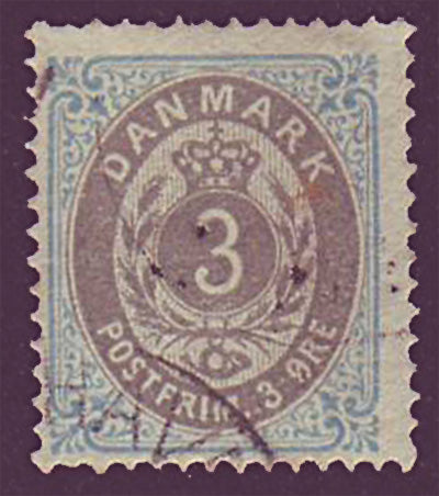 DE0025c5 Denmark Scott # 25c VF - 1875