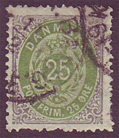 DE00325 Denmark Scott # 32 VF - 1875