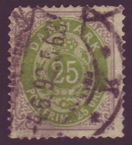 DE0032a5 Denmark Scott # 32a, inverted frame - 1875
