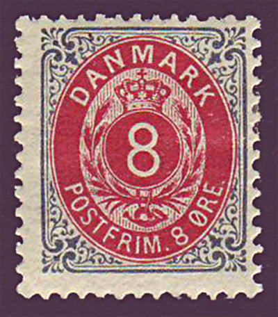 DE00442 Denmark Scott # 44 MH 1895-1901