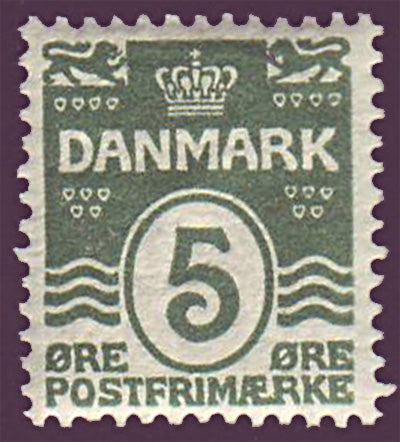 DE00611 Denmark Scott # 61 VF MNH** 1912