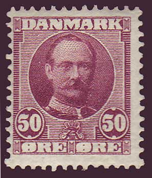 DE00772 Denmark Scott # 77 F MLH Frederik VIII 1907
