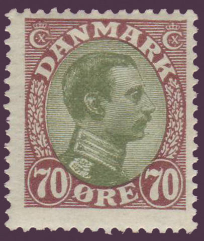 DE01252 (2) Denmark Scott # 125 F MH. Christian X 1913-28
