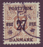 DE01422 Denmark Scott # 142 F-VF MNH**. Surcharged Newspaper Stamp 1918
