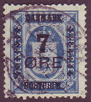DE01875 Denmark Scott # 187 VF Used. Official Stamps Overprinted 1926-27