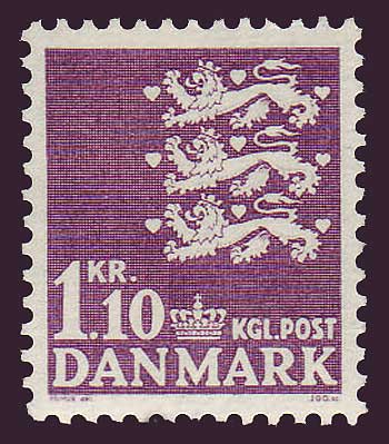 DE03951 Denmark Scott # 395 MNH, State Seal 1962-65