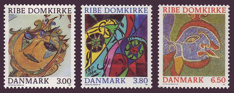DE0834-361 Denmark Scott # 834-36 MNH, Ribe Cathedral Art 1987