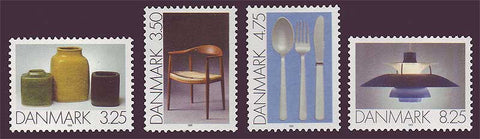 DE0941-44 Denmark       Scott # 941-44 MNH,          Decorative Art 1991