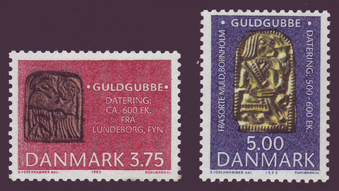 DE0975-761 Denmark       Scott # 975-76 MNH,          Archaeological Treasures 1992