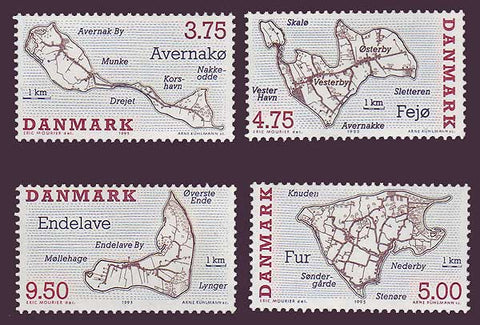 DE1022-251 Denmark Scott # 1022-25 MNH, Danish Islands 1995