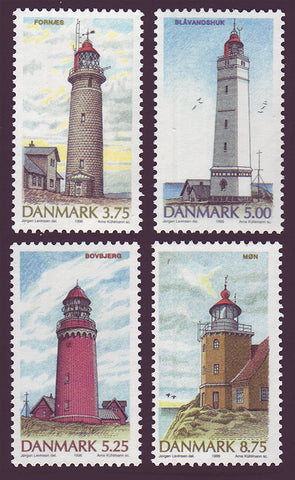 DE1055-581 Denmark Scott # 1055-58 MNH, Lighthouses 1996