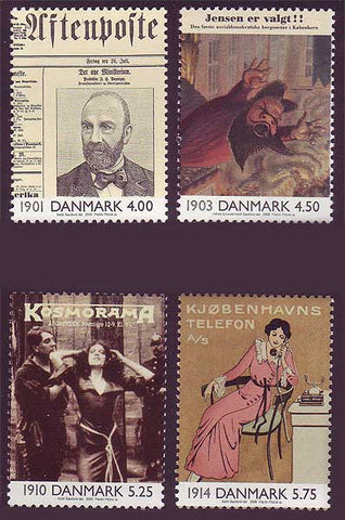 DE1169-721 Denmark Scott # 1169-72  MNH, The 20th Century - Part I