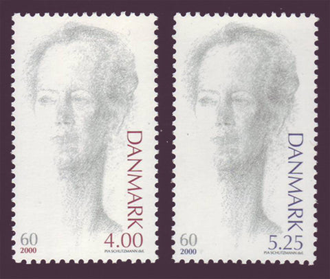 DE1185-86 Denmark Scott # 1185-86 MNH, Queen Margrethe 2000