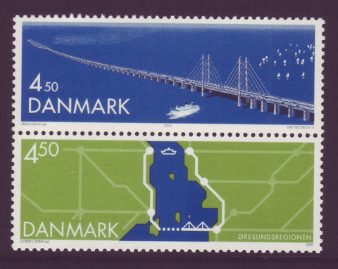 DE1187-88 Denmark # 1187-88 MNH, Øresund Bridge - 2000