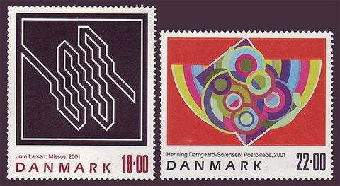 DE1204-051 Denmark Scott # 1204-05  MNH, Contemporary Art 2001