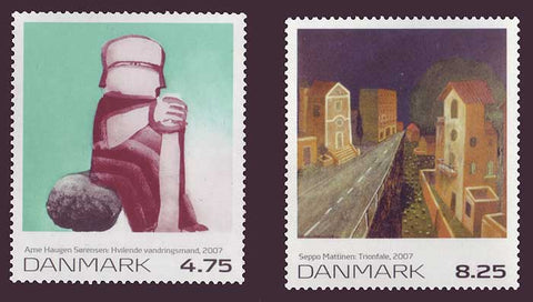 DE1386-871 Denmark Scott # 1386-87 MNH, Modern Art 2007