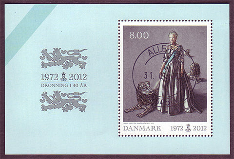 DE15785 Denmark Scott # 1578, Queen Margrethe - 40th Anniversary 2012