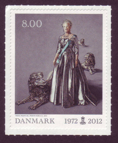 DE1579 Denmark Scott # 1579, Queen Margrethe - 40th Anniversary 2012