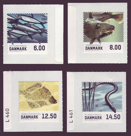 DE1629-32 Denmark Scott # 1629-32 MNH, Fish 2013