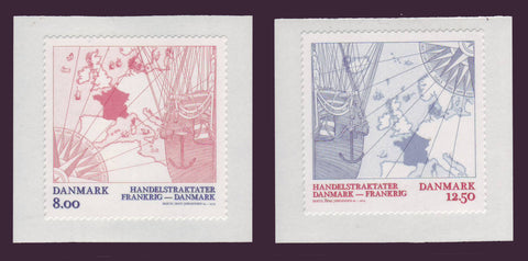 DE1663-641 Denmark Scott # 1663-64 MNH, Danish-French Trade  2013