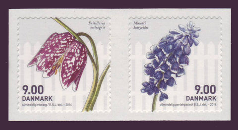 DE1688 Denmark Scott # 1669-70 MNH, Flowers - 2014