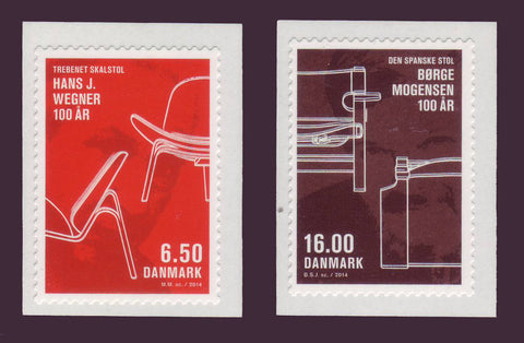 DE1675-761 Denmark Scott # 1675-76 MNH, Chairs - 2014